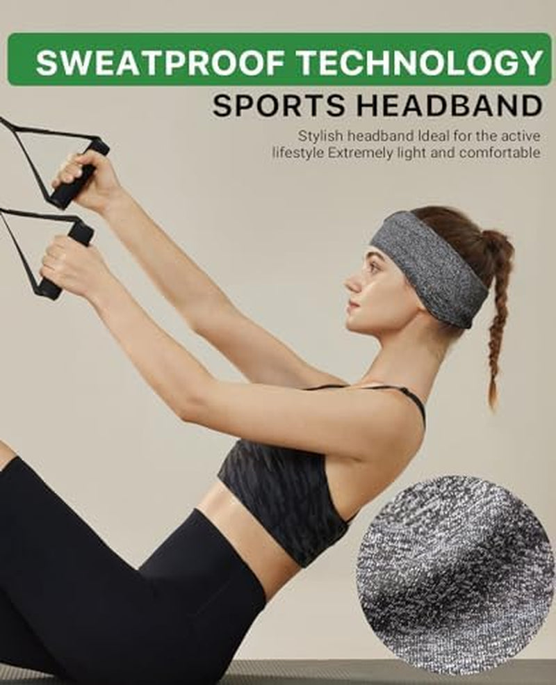 Bluetooth Sleep Headband with Built-in Mic - Wireless Ultra-Thin Headband for Side Sleepers, All-Night Battery, Soft Breathable Comfort, Sports Wireless Headphones, Mother’s Day Father’s Day Gift