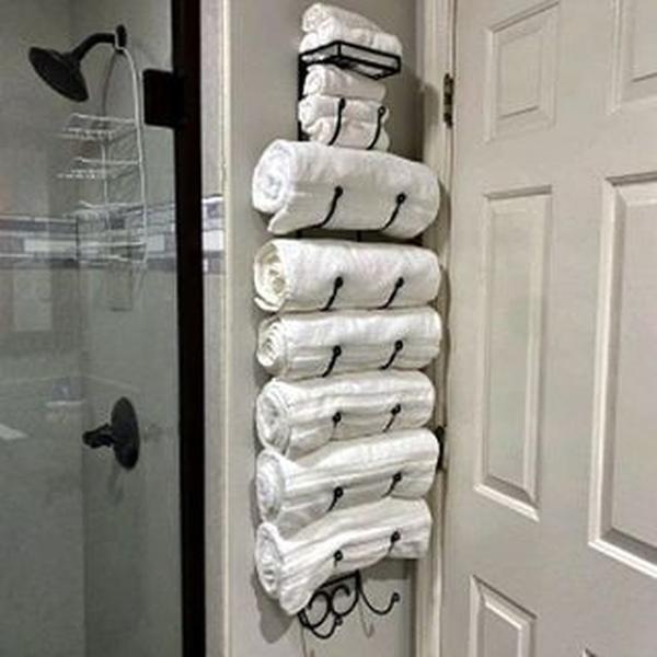 6-Tier Wall-Mounted Wine Rack, Towel Rack