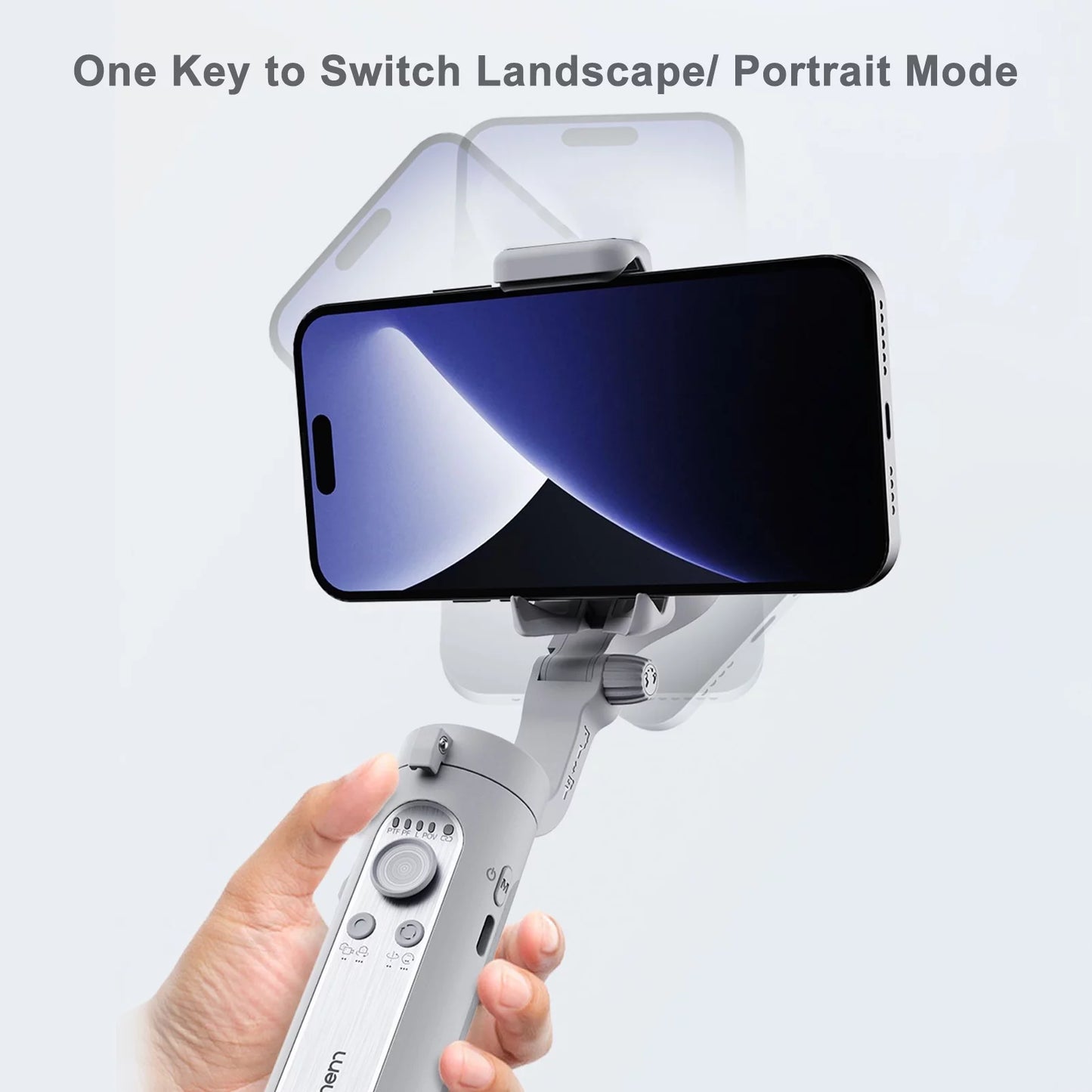 Isteady XE Kit Gimbal Stabilizer for Smartphone, 3-Axis Phone Gimbal, Magnetic Fill Light, Portable & Foldable, One-Key Inception, Ideal for Travel, Vlogging