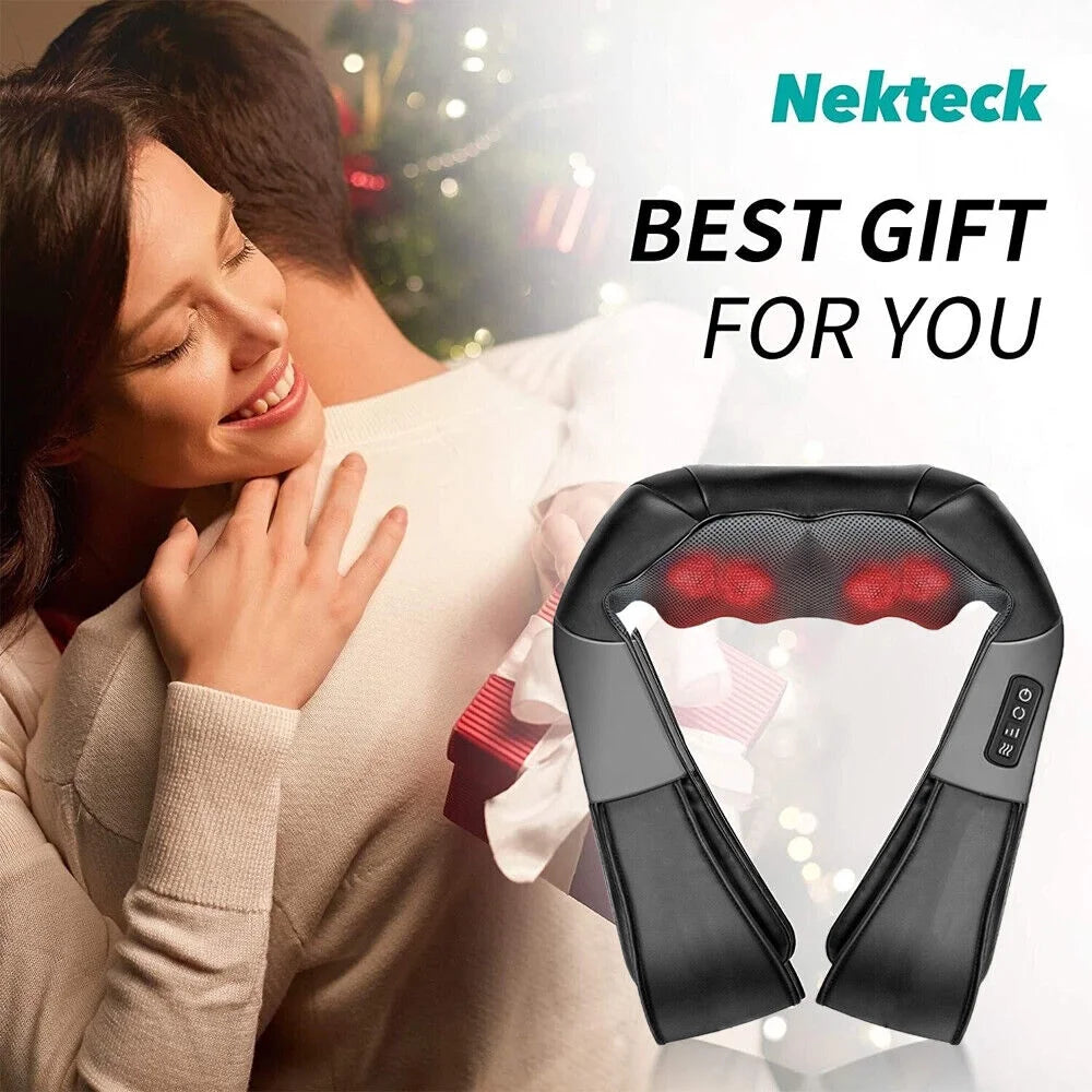 Shiatsu Back Neck and Shoulder Massage with Heat Deep Tissue 3D Kneading Pillow Gift, Muscle Pain, Relax