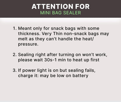 Mini Bag Sealer and Cutter, 2 in 1 Portable USB Rechargeable Chip Heat Sealing Machine for Plastic Snacks Food Storage Bag Opener