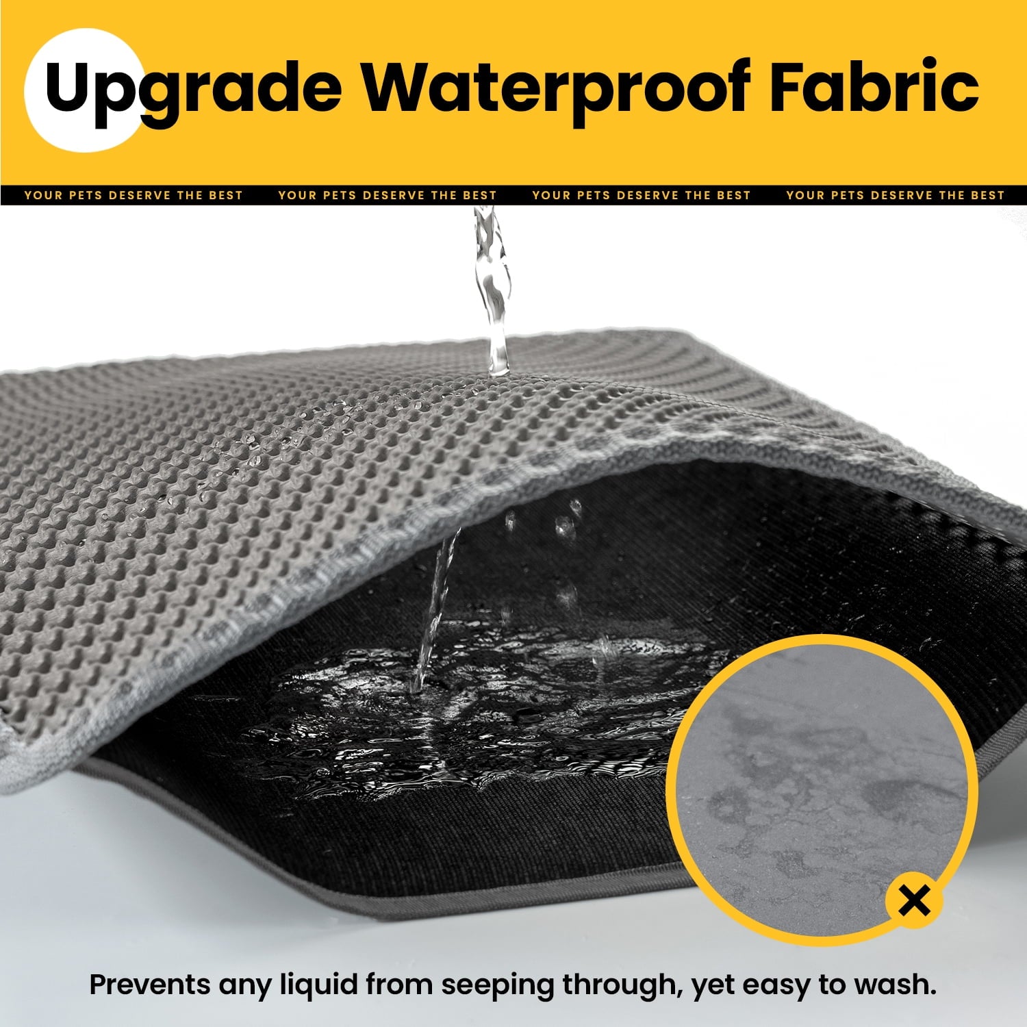 Cat Litter Mat - 23"X17" Honeycomb Double Layer, Urine Waterproof, and Easy to Clean
