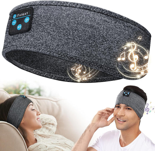 Bluetooth Sleep Headband with Built-in Mic - Wireless Ultra-Thin Headband for Side Sleepers, All-Night Battery, Soft Breathable Comfort, Sports Wireless Headphones, Mother’s Day Father’s Day Gift