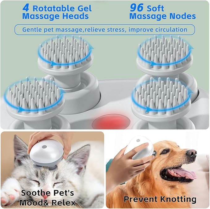 Electric Pet Massager – Relaxing Full-Body Massage for Dogs & Cats.